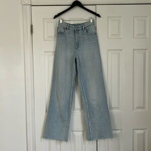 Zara Light Wash Wide Leg Jeans